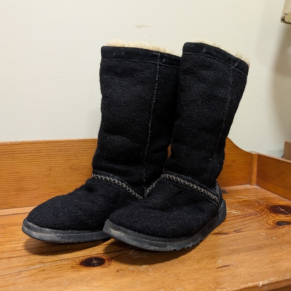 UGG Shoes - UGG Australia Classic Tall Wool Boots – Black – Women’s Size 8